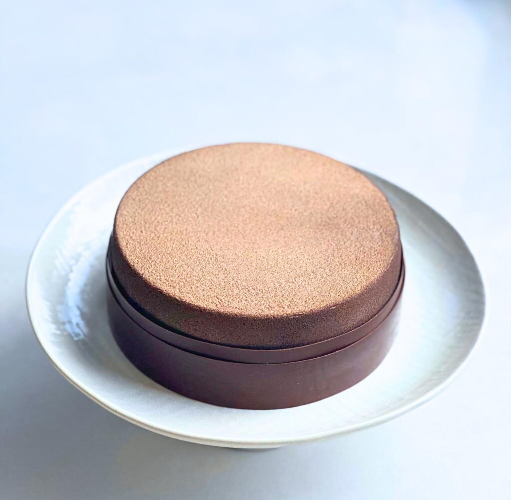 Entremet chocolat poire