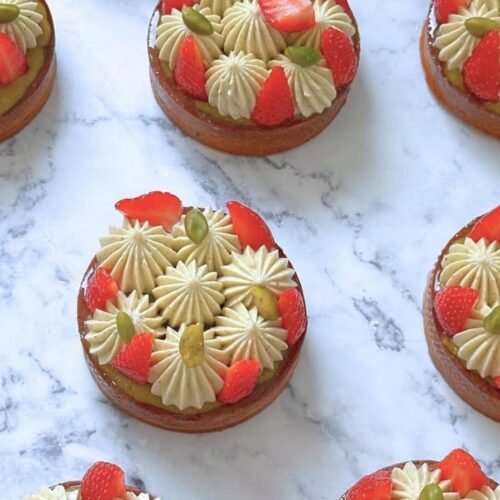 Tartelette fraise pistache Tartelettes fraises pistache