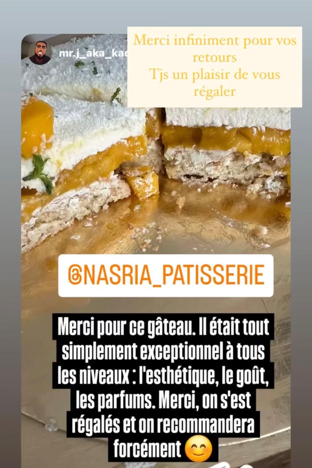 témoignage client gâteau d'anniversaire