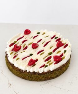 Tarte framboise pistache