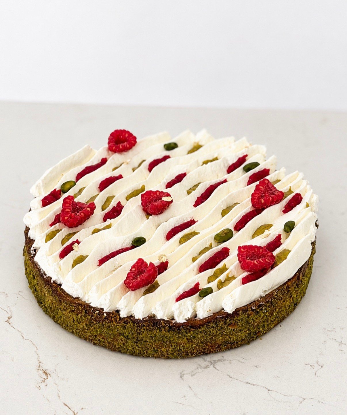 Tarte framboise pistache